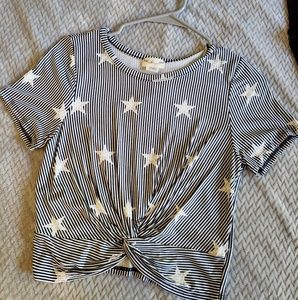 Patriotic Twist Front Crop Top [size s]